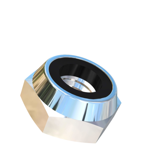 Titanium #10-32 UNF Allied Titanium Hex Nylock Nut, Low Profile