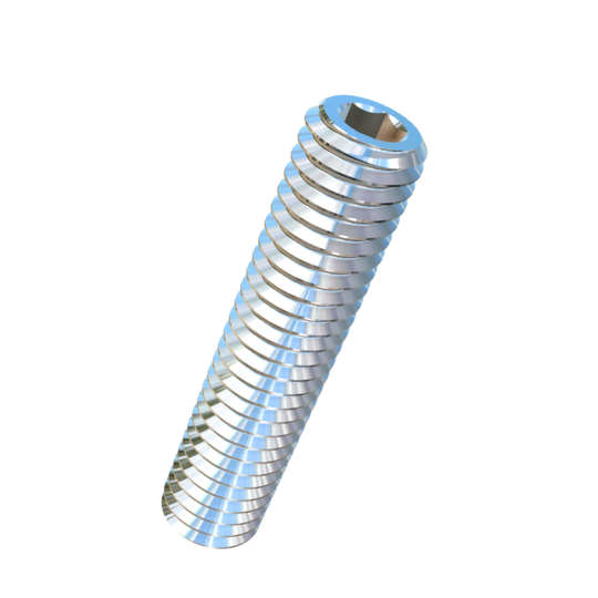 Titanium 7/16-14 X 2 inch UNC Allied Titanium Set Screw, Socket Drive with Flat Point