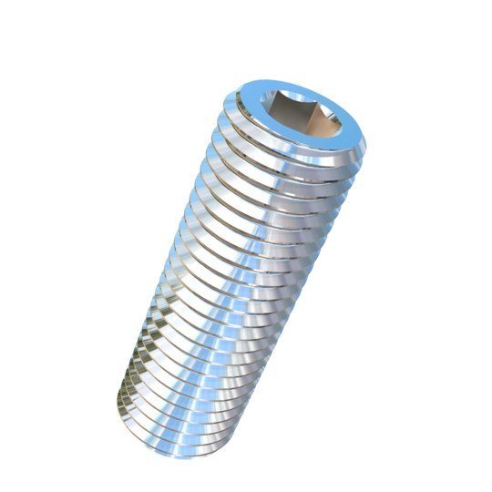 Titanium M20-2.5 Pitch X 60mm Allied Titanium Set Screw, Socket Drive with Flat Point