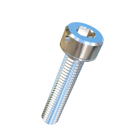 Titanium M3-0.5 Pitch X 15mm Socket Head Allied Titanium Machine Screw with drilled head