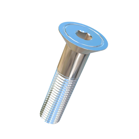 Titanium M10-1.25 Pitch X 45mm Flat Head Socket Drive Allied Titanium Cap Screw with 27mm of threads, DIN 7991